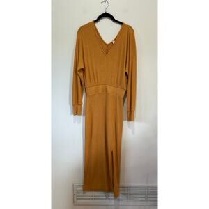 Daily Practice Anthropologie mustard yellow dress size XS knit long